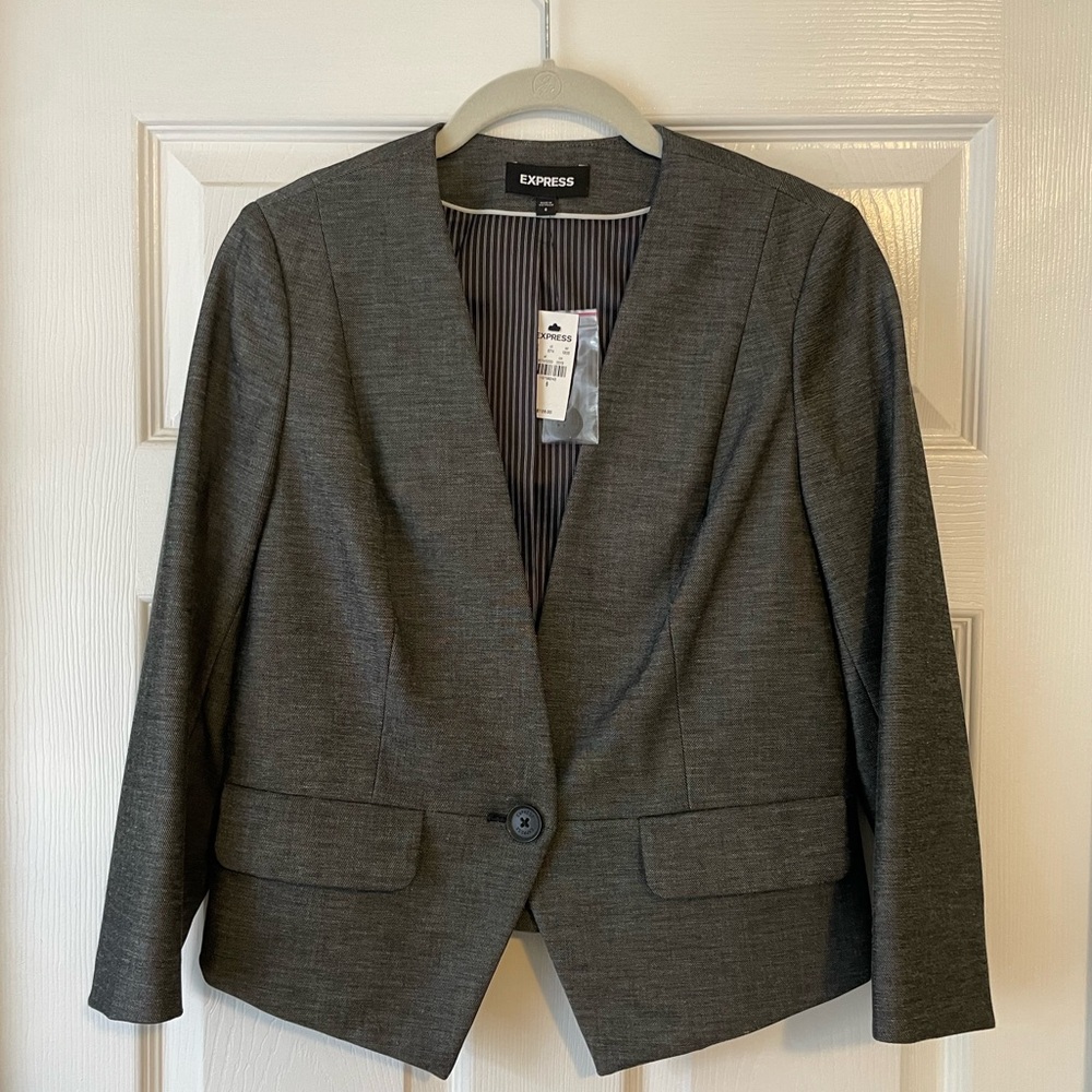 Express Women's Charcoal Blazer
